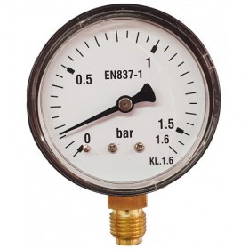 Manómetro Ø60mm vertical 1/4" 0 a 1.6bar