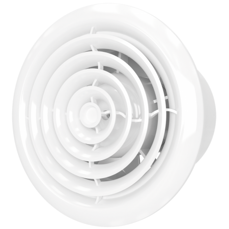 Extractor baño frontal circular blanco MUNDOFAN CIR-MU 5  Ø125mm