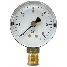 Manómetro Ø50mm vertical 1/4" 0 a 40bar