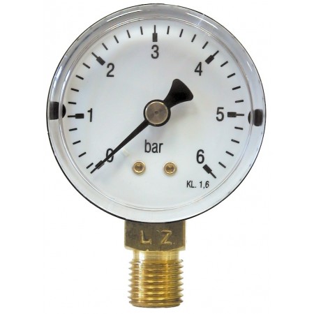 Manómetro Ø50mm vertical 1/4" 0 a 40bar