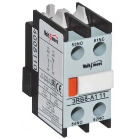 Bloques de contactos auxiliares 1NO+1NC VOLTIMERC para contactor eléctrico 3RB8