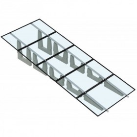 Estructura hormigón MUNDOCLIMA SOLAR Intermedio Vela 10º B horizontal 34kg cubierta plana