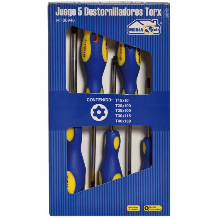 Juego 5 uds Destornilladores Torx MERCATOOLS