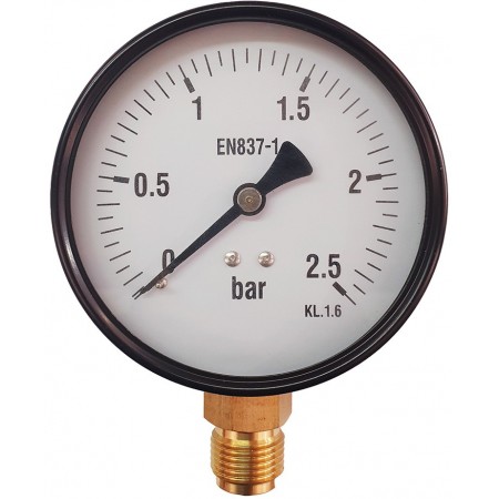 Manómetro Ø100mm vertical 1/2" 0 a 2.5bar