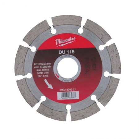 Disco corte diamante MILWAUKEE uso general DU Ø115mm