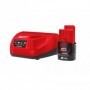 Kit cargador con 1 bateria 12V 2Ah MILWAUKEE M12 NRG-201