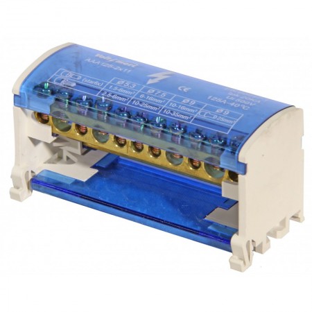 Repartidor eléctrico 125A 2 polos 11 conectores VOLTIMERC