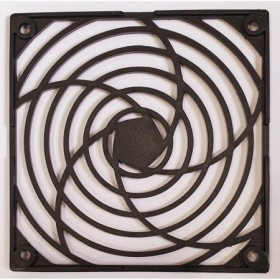 Reja protección plástico negro 120X120mm