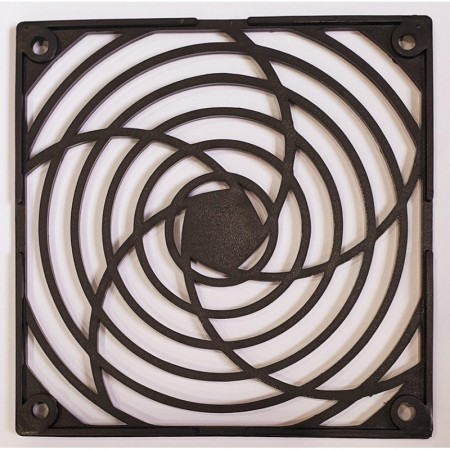 Reja protección plástico negro 120X120mm