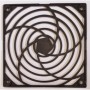 Reja protección plástico negro 120X120mm
