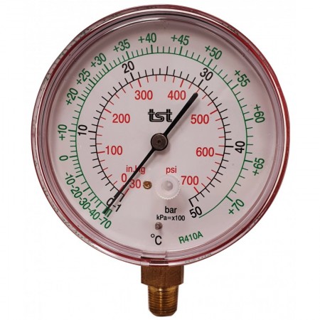 Manómetro de alta para R410A Ø80mm