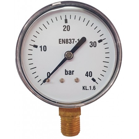Manómetro Ø60mm vertical 1/4" 0 a 40bar