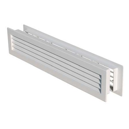 Rejilla para el transito de aire colocada en puertas y fijacion con tornillos .ESCOCLIMA 452x90 blanca