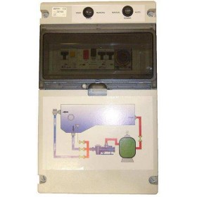 Cuadro eléctrico bomba e iluminación para piscina 10A 1x230VAC con transformador 100W
