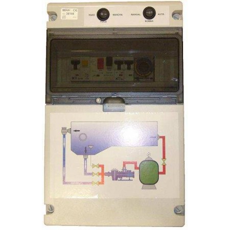 Cuadro eléctrico bomba e iluminación para piscina 10A 1x230VAC con transformador 100W
