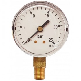 Manómetro Ø60mm vertical 1/4" 0 a 25bar
