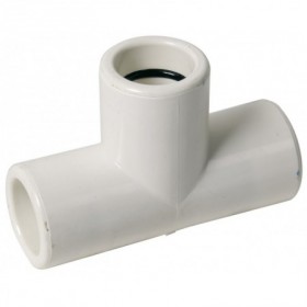 Te 90º tubode desagüe rígido PVC blanco Ø32 con junta
