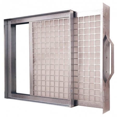 Portafiltros aspiración para caja ventilación centrífuga transmisión REFORZADA MUNDOFAN BS 20/20 51/51 con filtro G3