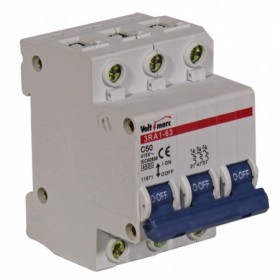 Interruptor magnetotérmico 3P 50A 6kA VOLTIMERC 3RA1