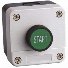 Caja pulsador verde con indicación START VOLTIMERC