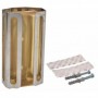 Soporte inox. para placa gel MUNDOFAN NEUTRIC pequeña con velcro autoadhesivo y tornillos