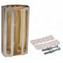 Soporte inox. para placa gel MUNDOFAN NEUTRIC pequeña con velcro autoadhesivo y tornillos