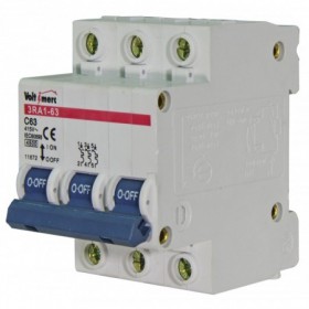 Interruptor magnetotérmico 3P 63A 6kA VOLTIMERC 3RA1