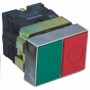 Pulsador doble para cuadro eléctrico Ø22mm rojo/verde 1NO+1NC IP40 VOLTIMERC