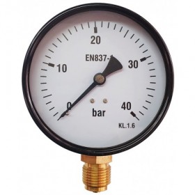 Manómetro Ø100mm vertical 1/2" 0 a 40bar