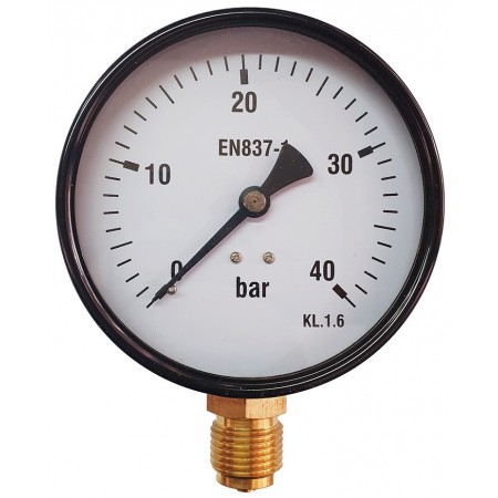 Manómetro Ø100mm vertical 1/2" 0 a 40bar