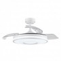 Ventilador de techo blanco 3 aspas desplegables con luz y mando FABRILAMP mini DANI Ø91cm