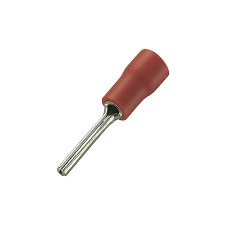 Caja 100 uds Terminales punta aislado rojo VOLTIMERC PTV sección 0.5 a 1.5mm²