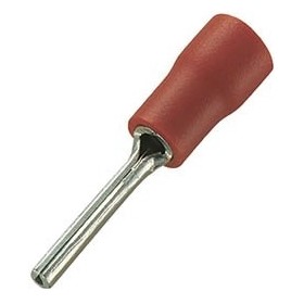Caja 100 uds Terminales punta aislado rojo VOLTIMERC PTV sección 0.5 a 1.5mm²