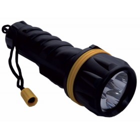 Linterna de mano LED de plástico a pilas MERCATOOLS 12 lúmenes