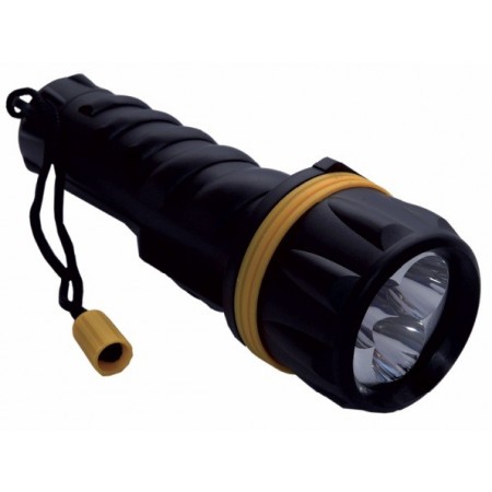 Linterna de mano LED de plástico a pilas MERCATOOLS 12 lúmenes