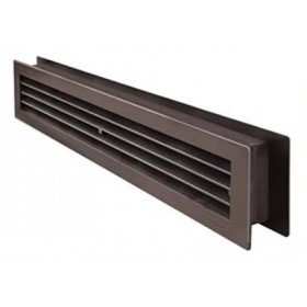 Rejilla para el transito de aire colocada en puertas y fijacion con tornillos .ESCOCLIMA 480x98 marrón