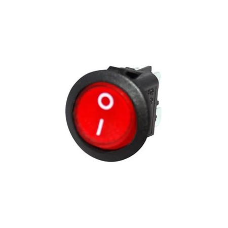 INTERRUPTOR BIPOLAR 125..250VAC INT BIP-R-220-D20 ROJO CIRCULAR DIAMETRO 20