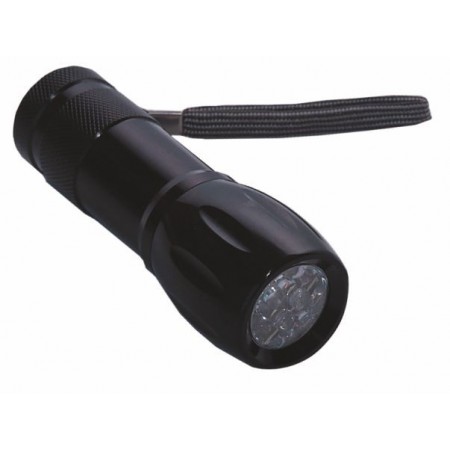 Linterna de mano LED de aluminio a pilas MERCATOOLS ALU-MINI 9 LED 55 Lúmenes