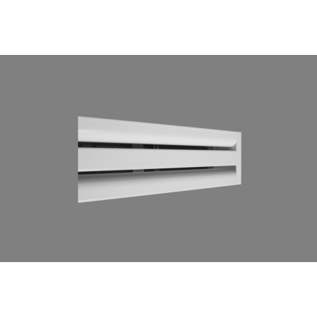 Difusor lineal fijo de marco minimizado MADEL LOF-AR 2x1000mm lacado blanco y puente de montaje (PM)