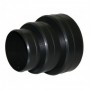 Reducción circular polipropileno negro recortable Ø100mm Ø125mm Ø150mm MERCATUB Macho-Macho