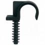 Abrazadera fix-ring Ø18 con taco incorporado color negra