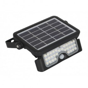 Proyector led solar negro IP65 5W 4200K con sensor de movimiento