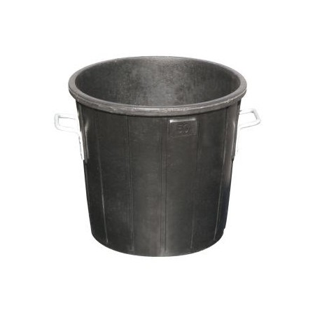 Cubo basura de goma con tapa MERCATOOLS 75L