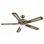 Ventilador de techo metal/madera 5 aspas con luz y accionamiento a cadena FM VT-CLASSIC 130B Ø132cm