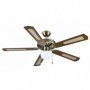 Ventilador de techo metal/madera 5 aspas con luz y accionamiento a cadena FM VT-CLASSIC 130B Ø132cm