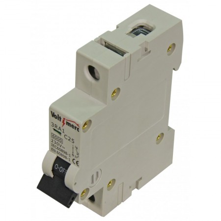 Interruptor magnetotérmico 1P 25A 6kA VOLTIMERC 3RA1