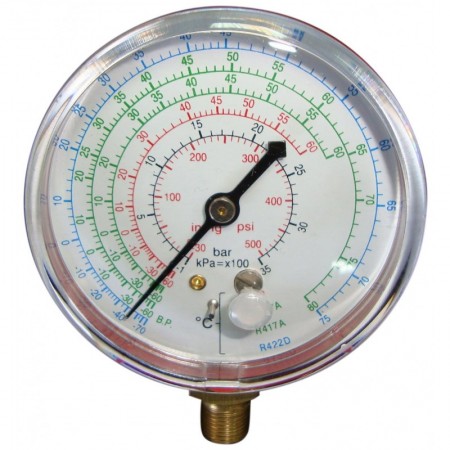 Manómetro de alta vertical de R22. R427A. R417A y R422D Ø63mm