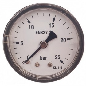 Manómetro Ø50mm horizontal 1/8" 0 a 25bar
