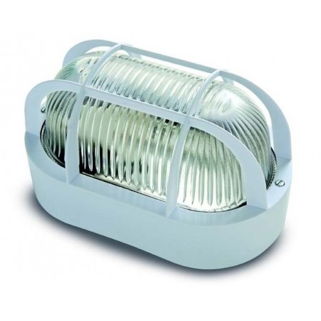 Aplique exterior plástico oval blanco IP44 VOLTIMERC