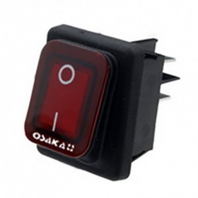 INTERRUPTOR BIPOLAR 125..250VAC INT BAS-16 / ROJO